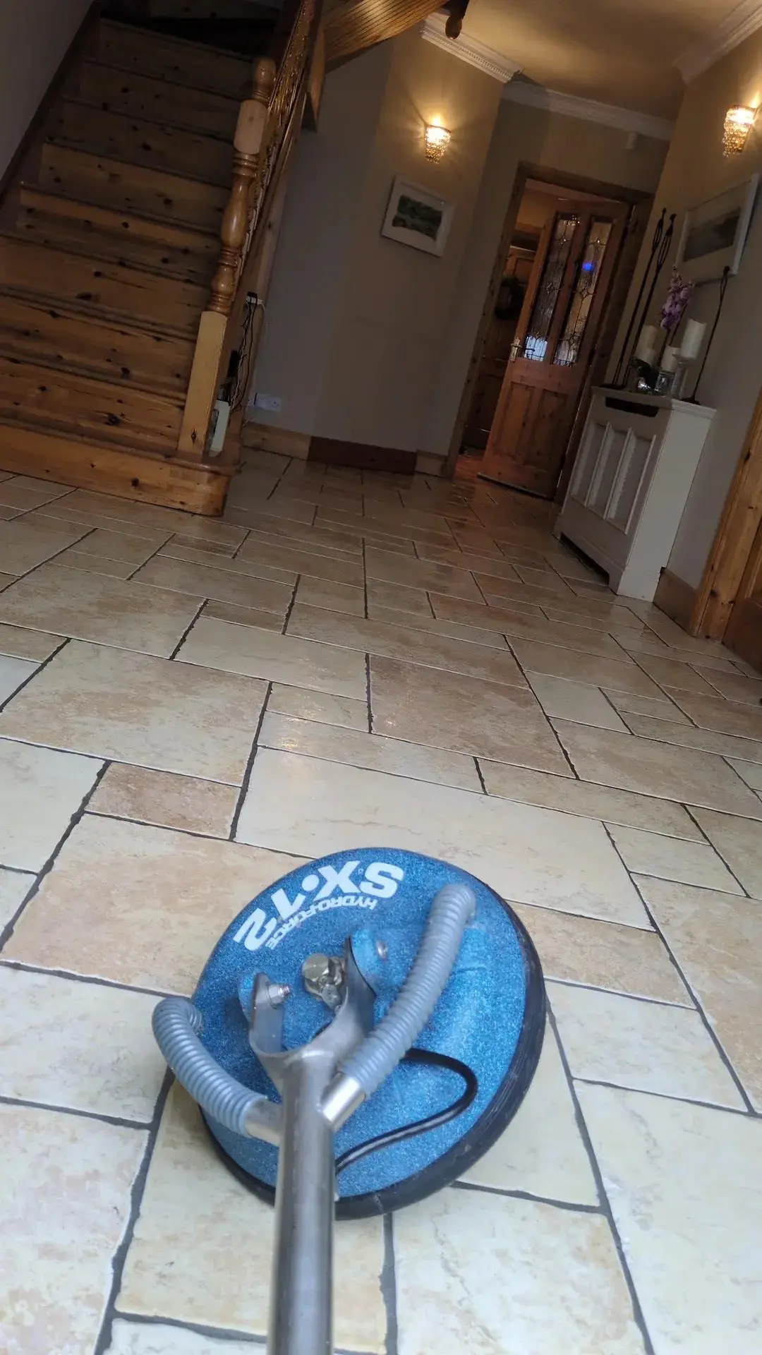 Bio Bliss Solutions slate tile cleaning before and after